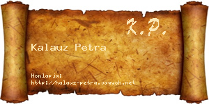 Kalauz Petra névjegykártya