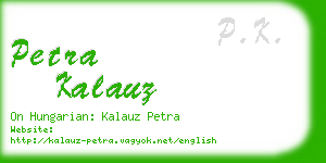 petra kalauz business card